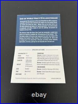 End of World War II 75th Anniversary American Eagle Silver Proof Coin