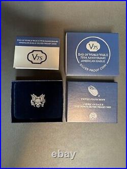 End of World War II 75th Anniversary American Eagle Silver Proof Coin