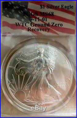 Error Strike Thru 2001 World Trade Center WTC Recovery Coin PF Silver Eagle PCGS