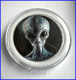 Extra Terrestrial -UFO Alien American Silver Eagle 1oz. 999 Silver Dollar Coin