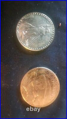 Gilded $20 Pure Silver Coins Double Eagle Gaudens Guilded In 24ct Gold Gilded $20 Pure Silver Coins Double Eagle Gaudens Guilded In 24ct Gold