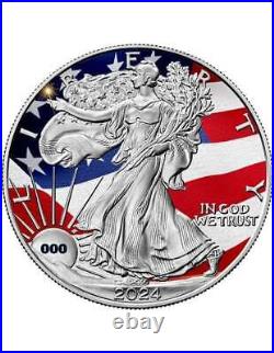 INDEPENDENCE DAY Edition American Eagle 1 Oz Silver Coin 1$ USA 2024