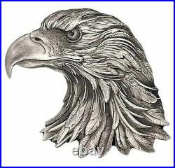IN STOCK 2022 Chad 1oz Silver American Eagle Shaped High Relief Coin withBox NICE