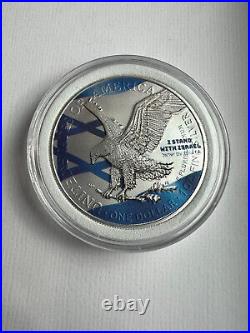 I Stand With Israel American Silver Eagle 1oz. 999 Limited Ed Silver Dollar Coin