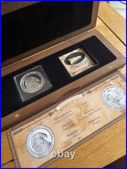 Indian Silver Eagle Coin With Genuine Arrowhead In A Presentation Box Indian Silver Eagle Coin With Genuine Arrowhead In A Presentation Box