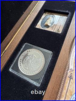 Indian Silver Eagle Coin With Genuine Arrowhead In A Presentation Box Indian Silver Eagle Coin With Genuine Arrowhead In A Presentation Box
