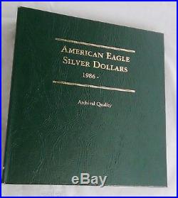 JOB LOT 19 X 1oz USA SILVER EAGLE COINS. 999 SILVER COINS IN A Littleton Album