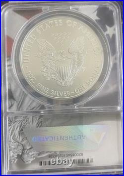 KEY DATE MS70 Perfect 2021 Certified Type I US Silver Eagle BU 999 Fine 1 Oz