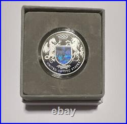 LIBERTY EAGLE 1 Oz Silver Coin 1000 Satoshi United Crypto States 2023