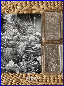 Le Grand Mint, Eagle & Serpent, Proof, 2oz, silver bar, in capsule, COA 2.5k Le Grand Mint, Eagle & Serpent, Proof, 2oz, silver bar, in capsule, COA 2.5k