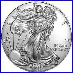 Lot of 100 2018 $1 American Silver Eagle 1 oz BU 5 Full Rolls