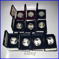 Lot of 10 American Silver Eagle Proofs Free Shipping U. S. A