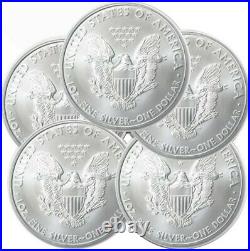 Lot of 5 2011 American Eagle Coins 1 oz. 999 Fine Silver IN STOCK