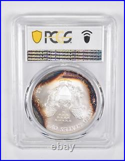 MS67 2005 American Silver Eagle Toning PCGS 1788