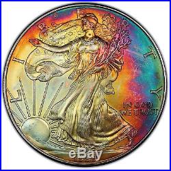 MS68 1999 $1 American Silver Eagle PCGS- Vibrant Colorful Toned
