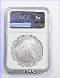 MS70 2008-W American Burnished Silver Eagle Rev of 2007 NGC 3444