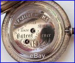 Massive Paul Bunyan Coin Silver Hunter Case Pocket Watch F. Jacot 18 Size Plus