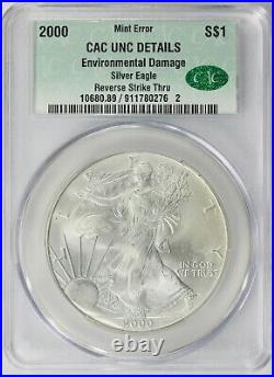 Mint Error 2000 Silver Eagle Cacg