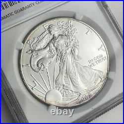 NGC Graded American 2002 Silver Eagle $1 Dollar MS69 Mint State Coin Toning