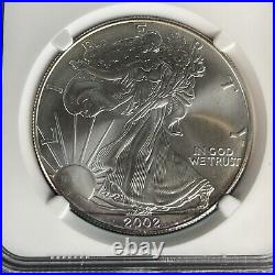 NGC Graded American 2002 Silver Eagle $1 Dollar MS69 Mint State Coin Toning