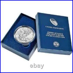 New 2014 American Silver Eagle 1oz Uncirculated Coin with Display Box & COA