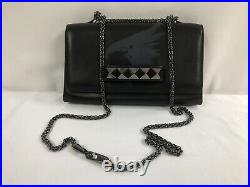 New Valentino Va Va Voom Black Leather Painted Eagle Rockstud Chain Bag $2295.00