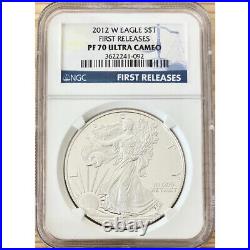 Ngc Highest Appraisal 2012 American 1 Dollar Silver Eagle Coin Pf70Ucfr