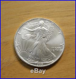 Original Roll of 20 BU 1995 American Silver Eagles. 999 Fine Silver Dollars