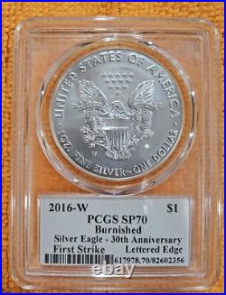 POP 89! 2016 W Silver Eagle PCGS SP70 FIRST STRIKE Verified By David Hall