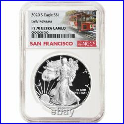 Presale 2020-S Proof $1 American Silver Eagle NGC PF70UC Trolley ER Label