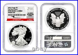 Presale 2020 S Proof Silver Eagle Ngc Pf70 First Day Of Issue Mercanti Engraver