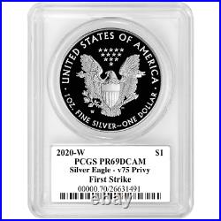 Presale 2020-W Proof $1 American Silver Eagle WWII 75th PCGS PR69DCAM FS V75 L