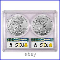 Presale 2021 $1 T1 and T2 Silver Eagle Set PCGS MS70 First and Last Production