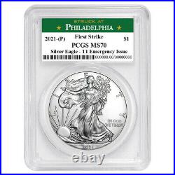 Presale 2021 (P) $1 American Silver Eagle PCGS MS70 Emergency Issue FS Philade