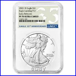 Presale 2021-W Proof $1 Type 2 American Silver Eagle NGC PF70UC ER 35th Annive