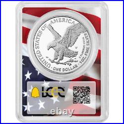 Presale 2021-W Proof $1 Type 2 American Silver Eagle PCGS FS PR70DCAM Flag Fra