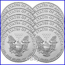 Presale Lot of 10 2020 $1 American Silver Eagle 1 oz Brilliant Uncirculated