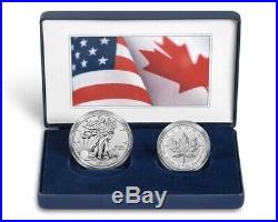Pride of Two Nations Limited Edition Set 2019 W Reverse Pr Silver Eagle & Canada