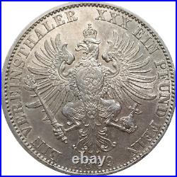 Prussia 1 Thaler 1869 Silver Eagle Coin Germany Taler German State