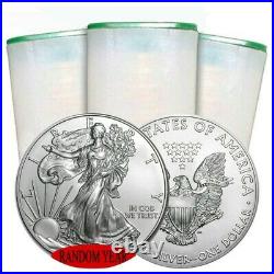 RANDOM YEAR Roll of 20 1 oz American Silver Eagle Coin BU IN STOCK