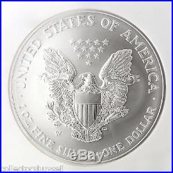 RARE 2008 W American Eagle Silver One $1 Dollar Reverse 2007 NGC MS 70 Coin