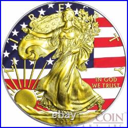 RARE USA UNION Flag American Civil War SILVER EAGLE $1 WALKING LIBERTY 2014 Coin RARE USA UNION Flag American Civil War SILVER EAGLE $1 WALKING LIBERTY 2014 Coin