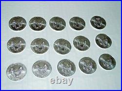 Roll Of 15 2021 American 1oz Silver Eagle Coin 999 Fine Silver Beautiful Coins