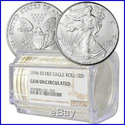 Roll of 20 1996 American Silver Eagle NGC Gem Uncirculated