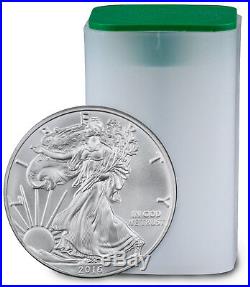 Roll of 20 2016 1 Troy oz. 999 Fine American Silver Eagle BU Coin SKU38287