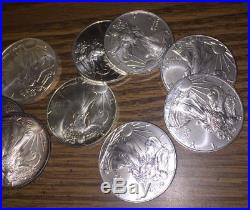 Roll of 20 Silver American Eagles Mixed Dates 1 OZ. 999 Silver Coins