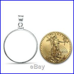 SPECIAL PRICE! 1 oz Gold American Eagle Coin (BU Condition) with Silver Bezel