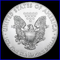 SPECIAL PRICE! 2019 1 oz Silver American Eagle BU Lot of 100 SKU #194102