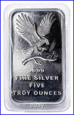 SilverTowne Mint Eagle Design 5 oz Silver Bar GEM BU