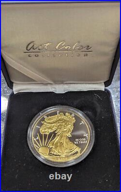 Silver American Eagle Gold Glided and Ruthenium Plated